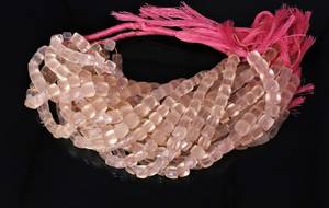 AAA Natural Rose Chalcedony Faceted Cube Shape Briolette 6-7MM Pink Chalcedony Square Box 3D Beads Natural Rose Quartz <b>Gemstone</b> - Product Image 6
