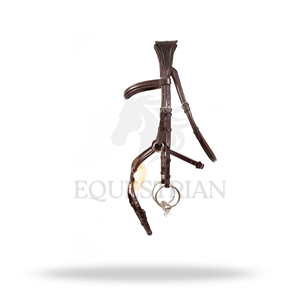 Brida de equitación inglesa de tamaño completo para control de caballos, modelo mexicano Grackle. - Product Image 4
