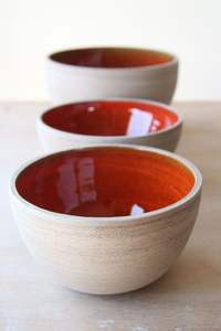 <b>Ceramic</b> <b>serving</b> <b>bowl</b> with drip glaze detail and rustic flair made for farmhouse tables or neutral toned kitchens - Product Image 5