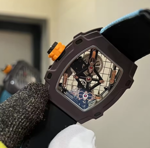 Reloj Mecánico de Fibra de Carbono de Alta Calidad para Hombre con Correa de Nailon, Reloj de Pulsera Mecánico con Tourbillon en Forma de Raqueta de Tenis - Product Image 4