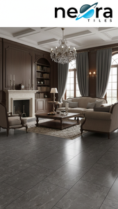 Azulejos de Porcelana de Alta Calidad 600x1200mm Diseño Quebec Oscuro Acabado Mate para Baños y Salas de Estar de Lujo - Product Image 3