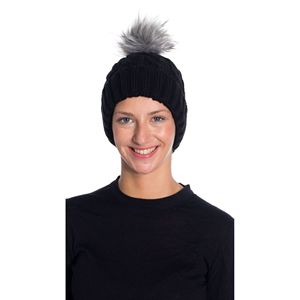 Gorro de Invierno para Mujer con Pompón, Tejido, Accesorios Deportivos de Invierno - Product Image 2