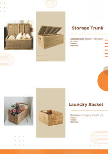 Paniers de rangement en rotin tressé à la main, fabriqués à partir de fibres végétales naturelles de haute qualité, offrant durabilité et écologie. - Product Image 6