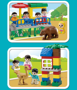 Bloques de Construcción de Plástico OXFORD para Niños Pequeños, Juego de Ladrillos Grandes con Figuras de Animales, Juego de Construcción Creativa, Edad +3 años, Corea - Product Image 4