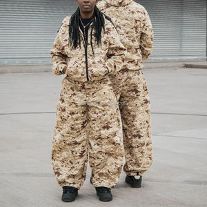 Conjunto Deportivo de Dos Piezas para Hombre, Chaqueta Cortavientos y Pantalones Cortos Casuales, Ecológicos, con Cierre Reflectante, de Algodón Orgánico, Resistentes al Viento - Product Image 4