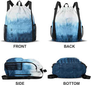 SHAGHAF SPORTS WEAR Custom Microfiber <b>Drawstring</b> Backpack for Men Women | <b>Waterproof</b> Sports Gym <b>Bag</b> 50-70L Capacity | - Product Image 5