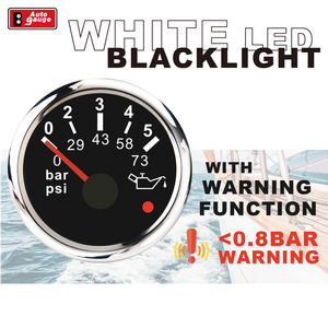 Calibre électrique automatique, 5 bars, 52mm 2 pouces, lumière d'avertissement, de pression d'huile, pour générateur de voiture, camion marin lourd, Bus, 20 pièces - Product Image 2