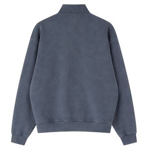 Conjunto de Chaqueta y Pantalones Deportivos para Hombre, Estilo Urbano, de Algodón, con Cuello Alto y Cierre de Cremallera, Color Gris Lavado, Tejido Acanalado - Product Image 2