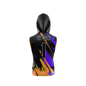Ensemble de maillots de basket-ball sublimés personnalisés, vert et noir, imprimé, anti-transpiration, vêtements de sport unisexes pour adultes, débardeur à capuche, short - Product Image 2