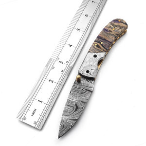 NEW FRIENDS INDUSTRIES Couteau de poche pliable multifonctionnel haut de gamme EDC pour le camping, la survie en plein air, noir, haute dureté 60HRC - Product Image 1