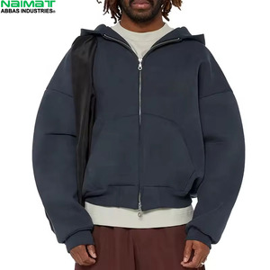 Sudadera con capucha y cremallera para hombre, con forro de malla transpirable, ligera, para entrenamiento en el gimnasio, ropa deportiva activa. - Product Image 5
