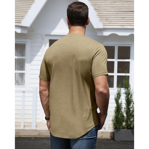 Camiseta Blanca Personalizada con Cuello en V para Hombre, Algodón Premium, Ropa Casual de Moda, Proveedor de Ropa al por Mayor OEM ODM, Camiseta Premium con Cuello en V para Hombre - Product Image 3