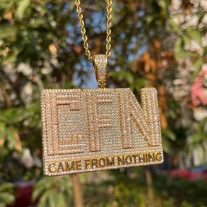 Pendentif en diamant cultivé en laboratoire CFN, pendentif personnalisé, pendentif tendance hip-hop, pendentif bling-bling - Product Image 2