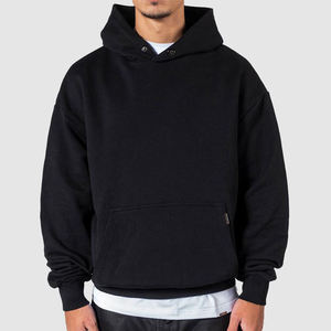 Sweat à capuche oversize personnalisé à prix abordable, 100 % coton épais, écologique, respirant, style streetwear, uni - Product Image 6