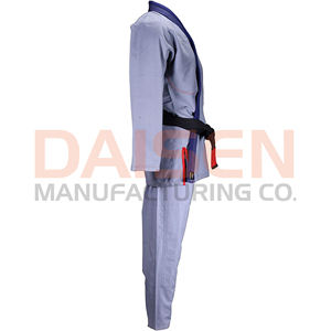 Kimono BJJ unisexe adulte en coton gris, tenue d'arts martiaux durable, coupe classique, vêtements d'entraînement - Product Image 2