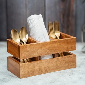 Top quality wood <b>chopstick</b> container handmade natural spoon <b>holders</b> for utensils wooden utensil <b>holder</b> - Product Image 6