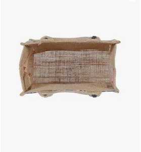 Sac à déjeuner élégant en jute pour femmes et hommes avec fermeture éclair - Product Image 5