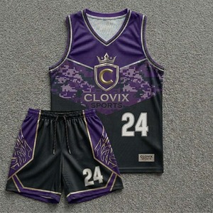 Ensemble d'uniformes de basketball personnalisés par sublimation – Meilleur prix de gros – Maillot et short de basketball pour hommes Clovix Sports - Product Image 5