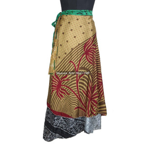 Nuevas 100 Formas de Usar una Falda Larga Envolvente, Sari de Seda, Faldas Étnicas Envolventes, Halter Sarong, Estilo Bohemio, Sari de Seda Vintage - Product Image 5