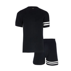Conjunto Deportivo de Verano para Hombre, Colores Sólidos de Moda, Dos Piezas, Camiseta de Manga Corta y Pantalones Cortos, Transpirable, Ligero, Logotipo Personalizado OEM - Product Image 3