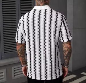 Nouvelle chemise décontractée pour homme, t-shirt de sport à manches courtes, haut personnalisé imprimé, polo tendance pour l'été - Product Image 3