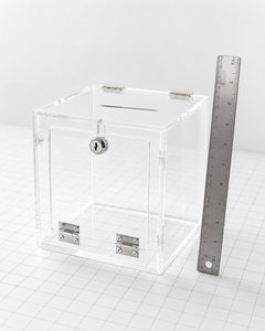 Caja de Donaciones Rectangular de Acrílico Segura y Multifuncional con Cerradura, Diseño Elegante para Eventos y Recaudaciones de Fondos, Precio de Fábrica 2026 - Product Image 1
