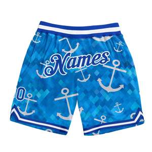Shorts de basketball en mesh imprimés par sublimation pour hommes, séchage rapide, polyester, shorts de sport, vêtements d'équipe personnalisés, fabrication en gros OEM - Product Image 1
