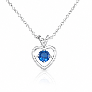 Collier Pendentif Cœur en Argent Sterling 925 Certifié par un Certificat de Tiers, Chaîne à Maillons de Luxe, 5 Grammes, Bijoux Fins Unisexe – Vente en Gros - Product Image 1