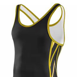Combinaison de lutte pour femmes de qualité supérieure, une pièce, sans manches, compression, extensible, respirante, séchage rapide, pour la compétition et l'entraînement - Product Image 2