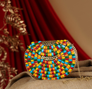 Pochettes pour femmes Coquillage doré 100% sac en pierre naturelle Pochette en mosaïque Sac à main antique pour femmes AU PRIX LE PLUS BAS PAR L'ARTISANAT DE LUXE - Product Image 2