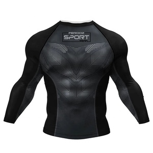 Rashguard de Jiu Jitsu y Muay Thai de Alta Calidad al por Mayor, Rashguard Deportivo de Compresión Personalizado de Manga Larga para Hombre, MMA, BJJ - Product Image 6