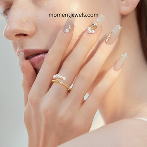 Anillos Abiertos de Plata de Ley 925 Chapados en Oro Real de 14K para Mujer, Anillo Ajustable Geométrico Chapado en Platino con Circonita Brillante - Product Image 2