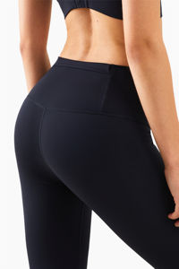Leggings de yoga de haute qualité, extensibles dans quatre directions, imperméables, respirants, longueur cheville, taille haute, effet push-up, motif uni - Product Image 6