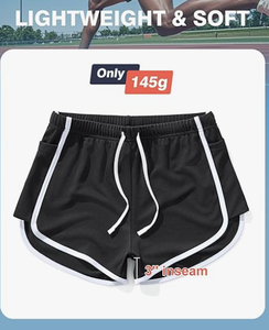 Shorts de sport pour hommes en mesh, légers, respirants, pour la course à pied et l'entraînement, avec cordon de serrage réglable et poches latérales – Essentiels - Product Image 4