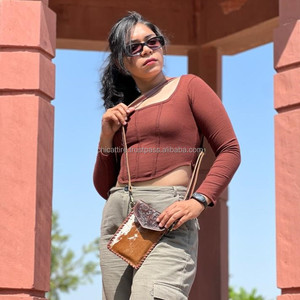 ใหม่กระเป๋าใส่โทรศัพท์แบบทำมือสไตล์ตะวันตกกระเป๋าถือหนังวัวแท้มีสายรัดข้อมือกระเป๋าขนาดเล็ก - Product Image 2