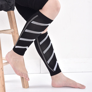 New 2026 Wholesale <b>Compression</b> Calf Sleeves White Nylon <b>Running</b> Support For Women Sport Wear BY AMAZING INDUSTRIES - Product Image 4