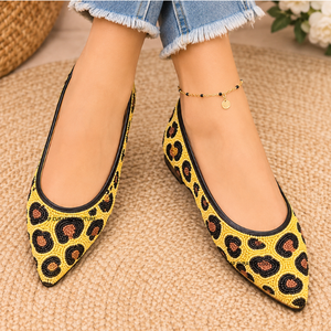 Trendy 2027 Handmade Starfish Seed Beaded <b>Pointed</b> <b>Toe</b> <b>Flats</b> for Women Summer Slip On Ballerina Shoes Custom Artisan Made Fashion - Product Image 3