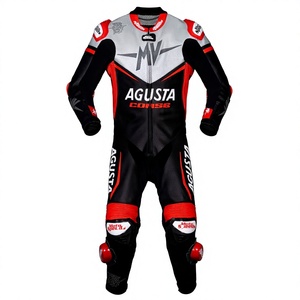 ชุดแข่งรถมอเตอร์ไซค์ MV Agusta Leathers WSBK ทำจากหนังจิงโจ้ ได้รับการรับรอง MotoCP พร้อมอุปกรณ์ป้องกัน สำหรับขับขี่มอเตอร์ไซค์แบบมืออาชีพบนสนามแข่ง/ชุดจั๊มสูท - Product Image 1