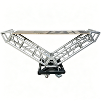 Scène de performance portable d'extérieur, cabine DJ en alliage d'aluminium, table de DJ triangulaire, structure de scène carrée