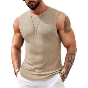 <b>Mens</b> Casual Knitted Tank Tops Crew Neck Sleeveless Muscle T <b>Shirts</b> Summer <b>Beach</b> Tops - Product Image 3