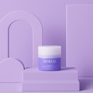 [ECOSMEC] SO BASE Masque Crème au Collagène Sans Rinçage avec Contenant à Broyeur Frais Soin Coréen pour le Visage - Product Image 1