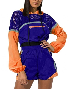 Conjunto de 2 Piezas Personalizable de Chaqueta y Pantalones Cortos de Invierno para Mujer, Bordado, con Cierre Frontal, 100% Nailon - Product Image 4