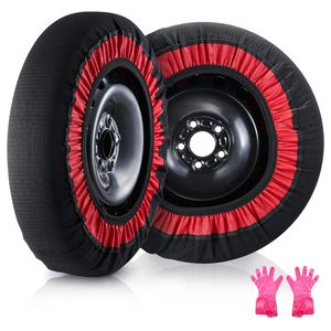 ถุงเท้าหิมะหนาพิเศษ2ชิ้นสำหรับรถกระบะ & ยาง SUV ฝาครอบยางกันหิมะ - Product Image 1