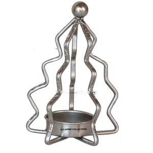 Support de bougie chauffe-plat en forme d'arbre, finition argentée, fait main, vierge pour sublimation, design durable, décoration de Noël, fourni par l'usine - Product Image 4