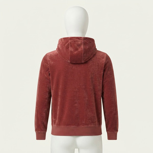 เสื้อฮู้ดซิปผู้ชาย ผ้าฟลีซ 100% คอตตอน สีพื้น ทรงปกติ สวมใส่สบาย เป็นมิตรกับสิ่งแวดล้อม เหมาะสำหรับฤดูหนาว - Product Image 3