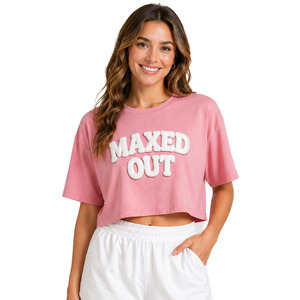 <b>Y2K</b> Custom Crop Tee 3D Puff Print Casual Loose Fit Women's Shirts Cotton Summer Fashion All Seasons Streetwear <b>Top</b> for Girls - Product Image 1