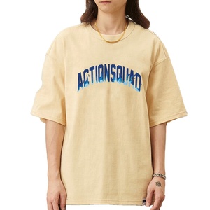 High Quality Vintage Heavyweight Oversized Men's Solid 100% Cotton Eco-Friendly Custom Logo T-Shirts Wholesale - Product Image 1