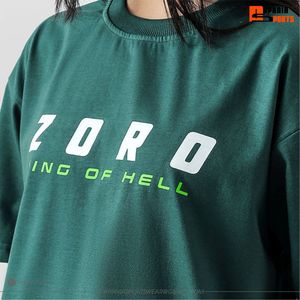 T-shirt vert surdimensionné de haute qualité avec imprimé graphique, style streetwear japonais, coupe décontractée ample, manches courtes, tee-shirt d'été unisexe - Product Image 3
