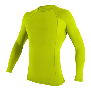 Rashguard de compression à manches longues pour homme, coupe ajustée, 100 % coton, séchage rapide, pour la gym et l'entraînement sportif - Product Image 1