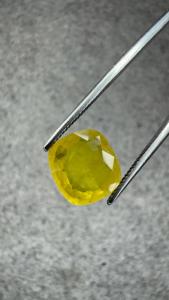 4.22 Ct GIA Certified Natural Faceted Yellow Sapphire <b>Cushion</b> Cut 8.80x9.50mm Loose Gemstone Bangkok for Ring Pendant Jewelry - Product Image 2